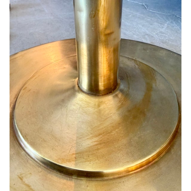 Metal Pair of Art Deco Style Brass Torchiere Floor Lamps From 70's For Sale - Image 7 of 7