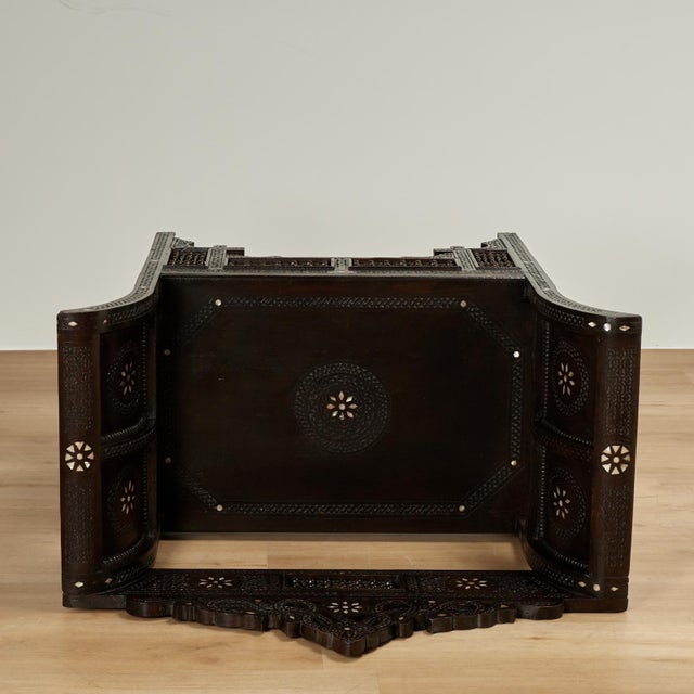 Pair of Antique Anglo Indian Carved and Inlaid Chairs For Sale - Image 15 of 16