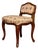 Don Ruseau Louis XV Style Upholstered Vanity or Side Chair in Walnut, 1940s For Sale