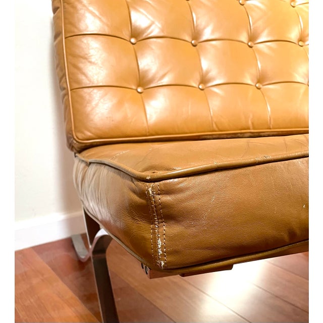 1960s Mid Century Selig Barcelona Style Chairs - A Pair For Sale - Image 11 of 12