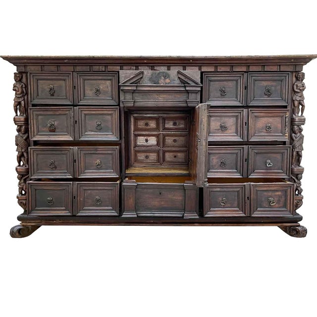 Antique Genoese Coin Cabinet, 1600 For Sale - Image 6 of 10