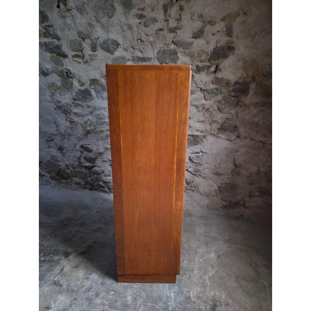 Brown Vintage Oak Roll Top Cabinet, France, 1960s For Sale - Image 8 of 18