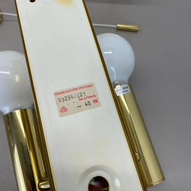 Space Age Brass Wall Lights from Sölken Lights, Germany, 1980s, Set of 2 For Sale - Image 18 of 18