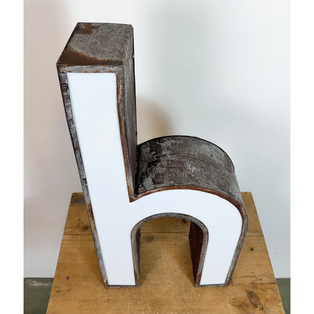 1960s Vintage Illuminated Advertising Letter H, 1960s For Sale - Image 5 of 17