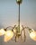 Gold Italian Chandelier with 5 Arms in the Style of Stilnovo, 1960s For Sale - Image 8 of 15