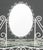 Modern White Painted Wrought Iron Vanity and Stool For Sale - Image 4 of 13