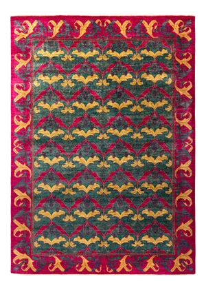 Arts & Crafts Collection Hand-Knotted Area Rug - 8' 10" X 11' 7"