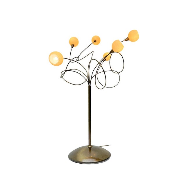 Sculptural Table Lamp with Glass Spheres by Harco Loor, 1980s For Sale - Image 3 of 10