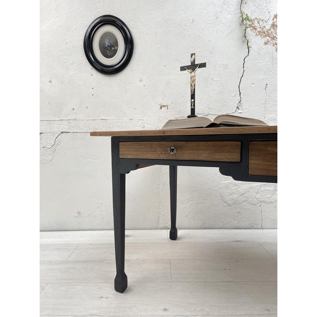 Painted Wooden Desk in Veneer For Sale - Image 11 of 18