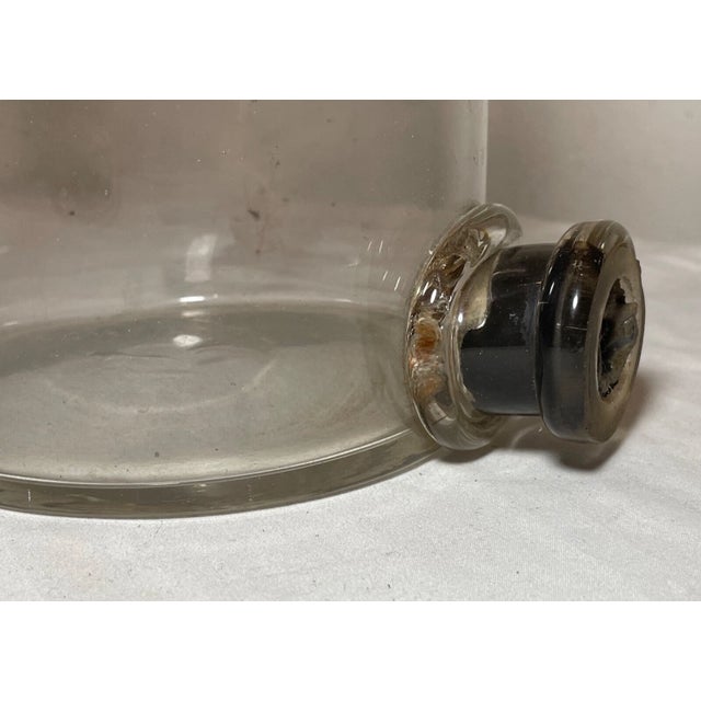 Glass Rare Antique 1800's Hand Blown Glass Science Chemistry Apothecary Beaker Bottle For Sale - Image 7 of 12