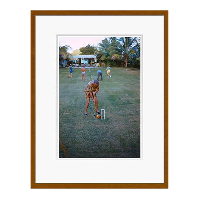 Toni Frissell 'Croquet at the Mill Reef' Archival Pigment Print Framed in Brown For Sale