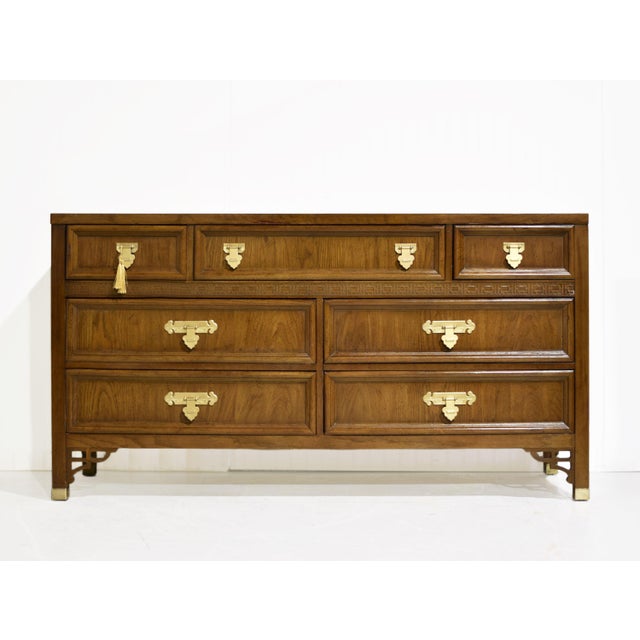 Dixie Furniture Co. Mid Century Chinoiserie Triple Dresser by Dixie Furniture For Sale - Image 4 of 16