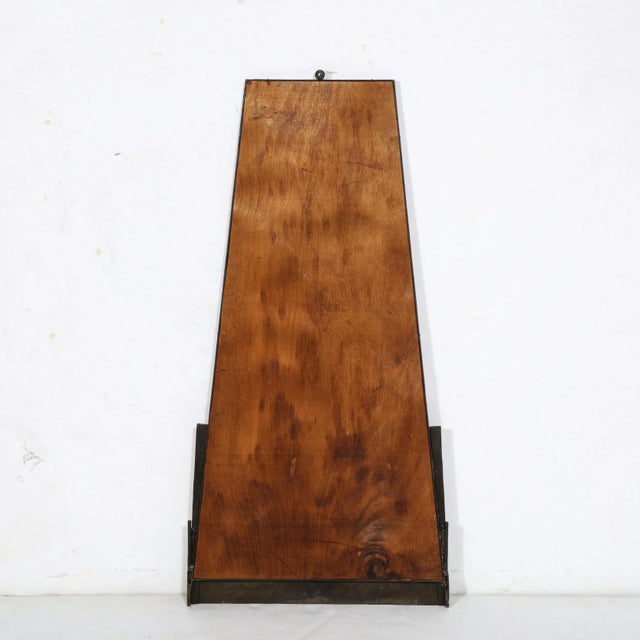 Art Deco Skyscraper Style Oil Rubbed Bronze Pyramidal Mirror W/ Beveled Detail For Sale - Image 12 of 12