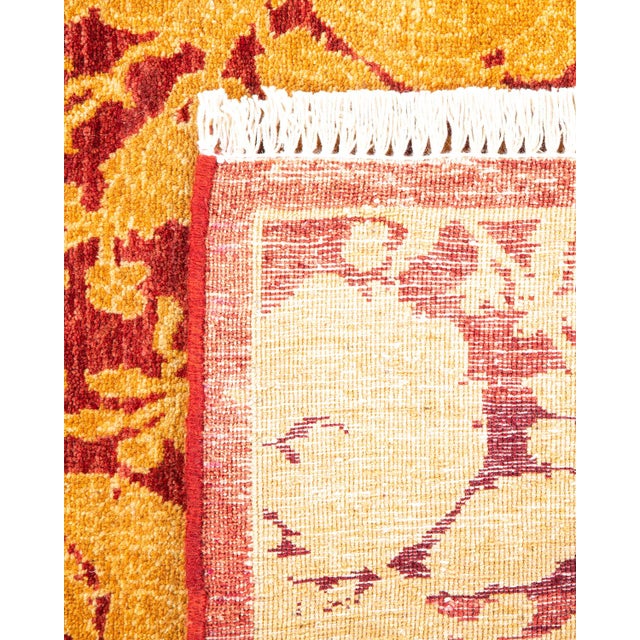 2000 - 2009 Mogul, One-of-a-Kind Hand-Knotted Area Rug - Red , 4' 8" x 6' 10" For Sale - Image 5 of 8