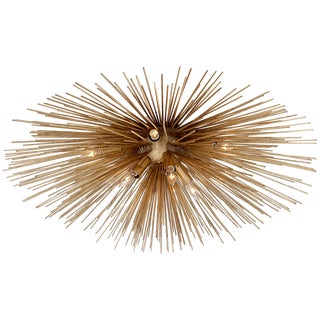 Kelly Wearstler for Visual Comfort Signature Strada Large Flush Mount in Gild For Sale