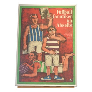 Movie Poster, Football Fanatics Off Side, R. Paris 1961 for VEB Progress Film For Sale
