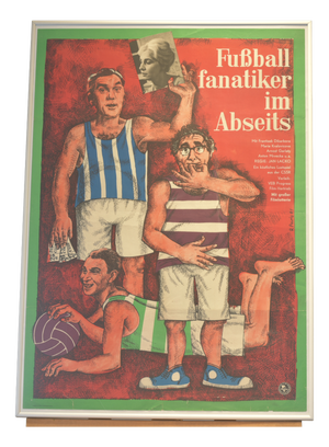 Movie Poster, Football Fanatics Off Side, R. Paris 1961 for VEB Progress Film