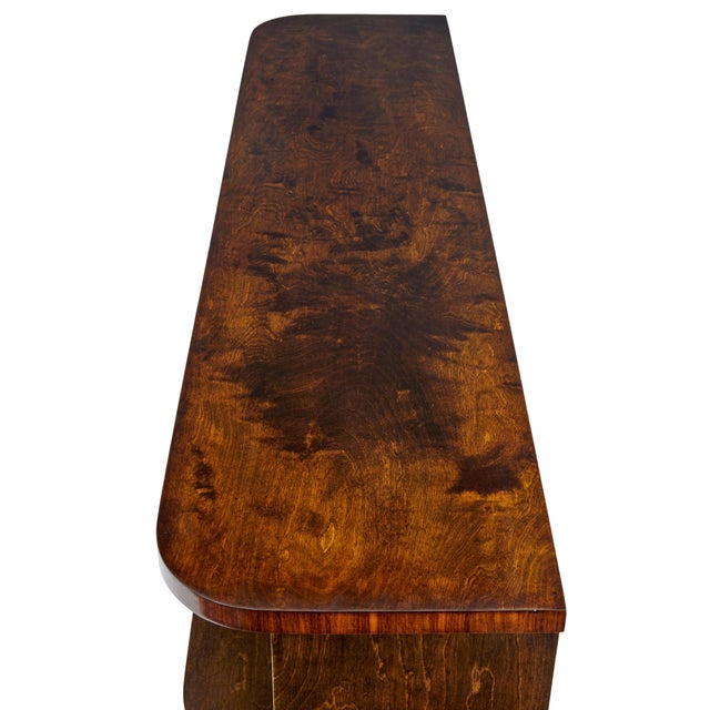 Vintage Scandinavian Birch Inlaid Open Bookcase, 1950 For Sale - Image 6 of 9