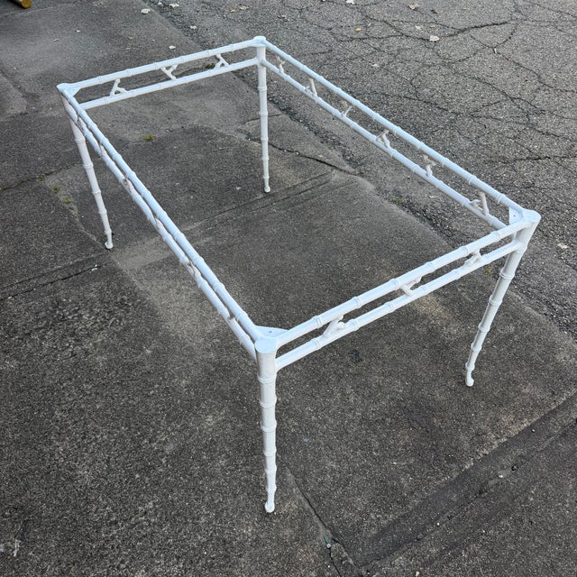 Phyllis Morris Phyllis Morris Faux Bamboo Patio Table for Kessler Industries, 1960s For Sale - Image 4 of 12