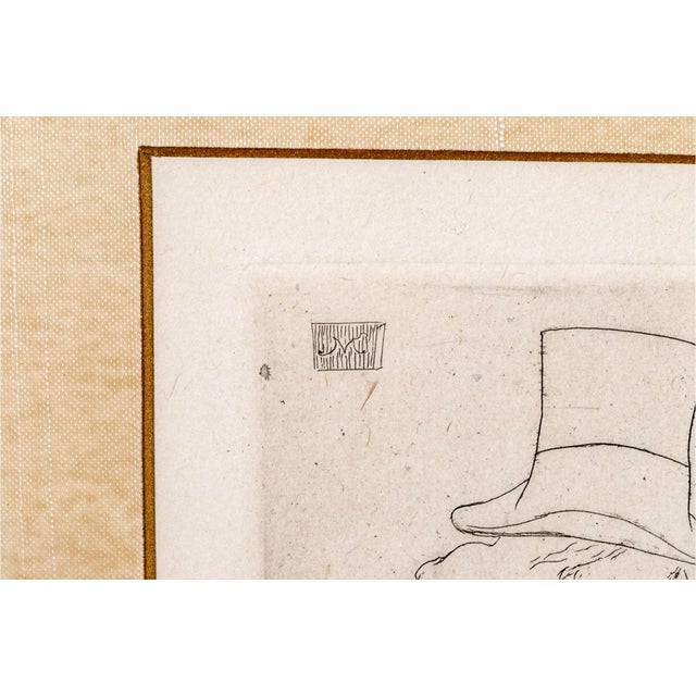 Antique French Édouard Manet Etching Portrait of Charles Baudelaire in Profile Framed For Sale - Image 9 of 14