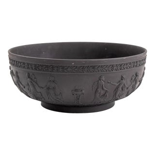 Wedgewood Black Basalt Jasperware Fruit Bowl For Sale