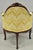 Antique French Louis XV Style Carved Walnut Yellow Fabric Boudoir Lounge Chair For Sale - Image 12 of 14