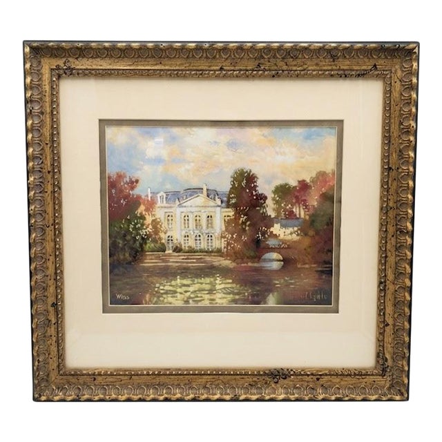 Max Hayslette Limited Edition Signed/Numbered Framed Giclee Art Print, "Chateau Series C" English Cottagecore For Sale