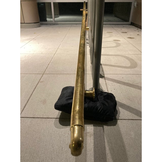 Brass 14’ Architectural Brass Handrail From Denver’s “Brown Palace” Circa 19th Century France For Sale - Image 8 of 13