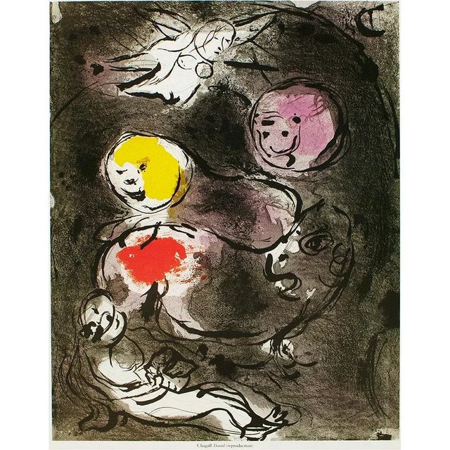 Charcoal 1987 After Marc Chagall "Daniel", Second Edition Full-Color Print For Sale - Image 8 of 9
