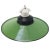 Vintage Industrial Green Enamel, Porcelain and Clear Glass Pendant Light For Sale - Image 4 of 6