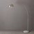 Mid-Century Modern 1960s Half Dome Mid Century Morelli Floor Lamp - Modern Arc Lamp, Satin Nickel Finish, White Marble Base, Dimmable For Sale - Image 3 of 7