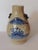 19th Century Chinese Blue & White Crackle Glaze Porcelain Landscape Decoration & Foo Dog Handle Vase For Sale In New York - Image 6 of 11