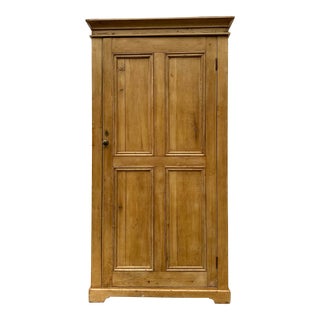 19th Century English Pine Wardrobe For Sale