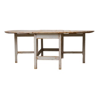 Large Swedish Drop Leaf Table For Sale