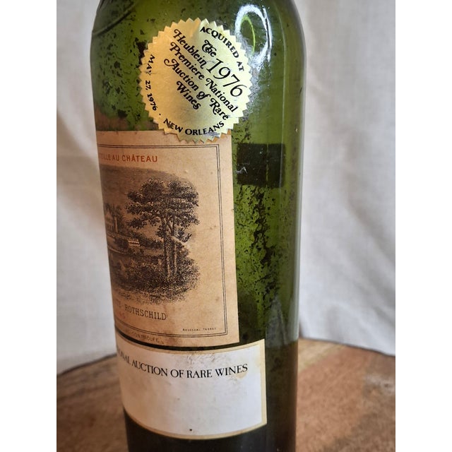 Green Vintage Empty 1945 Château Lafite-Rothschild Wine Bottle - 1976 Heublein Auction Provenance For Sale - Image 8 of 18