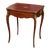 19th Century French Louis XV Leather Top Marquetry Walnut and Bronze Side Table For Sale