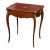19th Century French Louis XV Walnut Marquetry Side Table With Leather Top For Sale