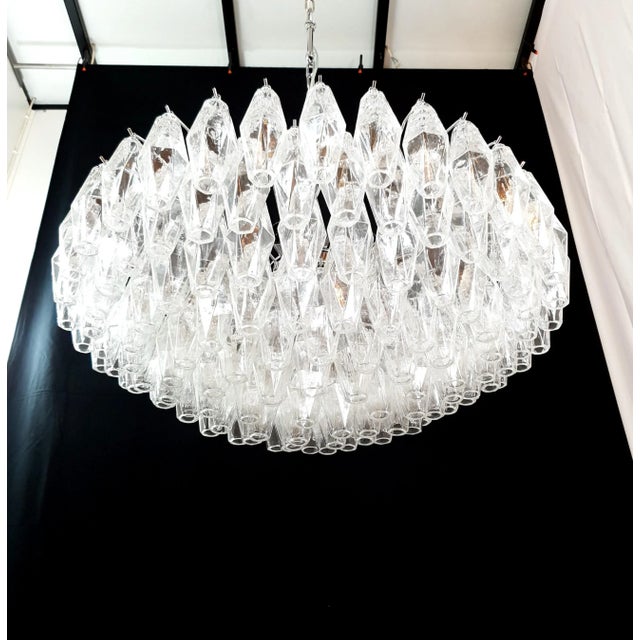 Art Deco Murano Polyhedron Glass Brown Chandelier, Murano, Italy, 1961 For Sale - Image 4 of 7