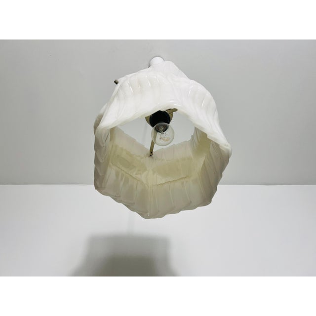 Structured White Pendant Lamp, Germany, 1970s For Sale - Image 10 of 12