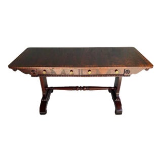 Regency Style Cross Banded Mahogany Sofa.Console Table. Hekman Furniture Co. For Sale