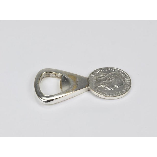 Silvered Brass Bottle Opener Habsburg 2 Florin Coin attributed to Carl Auböck, Austria 1950 For Sale - Image 6 of 18