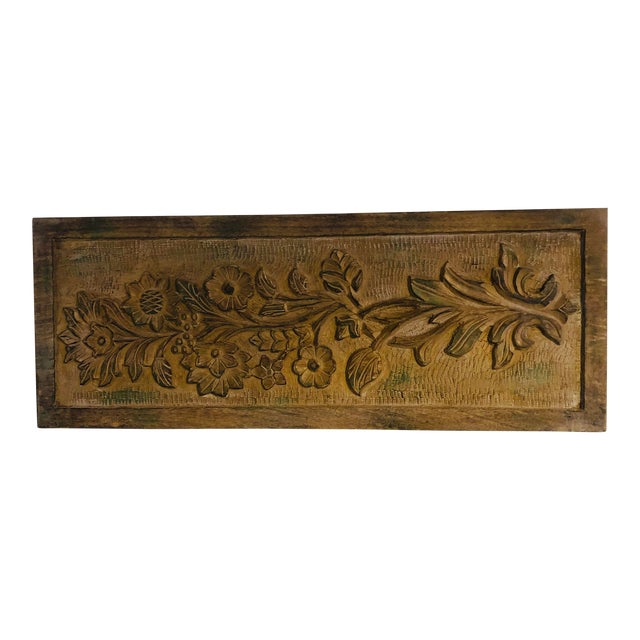 Carved Wood Wall Plaque Chairish