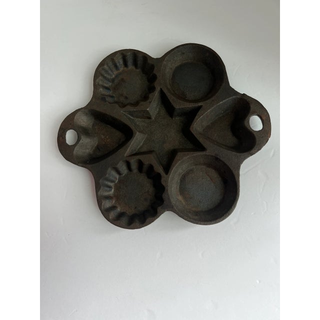 Vintage Cast Iron Biscuit Tin For Sale - Image 4 of 4