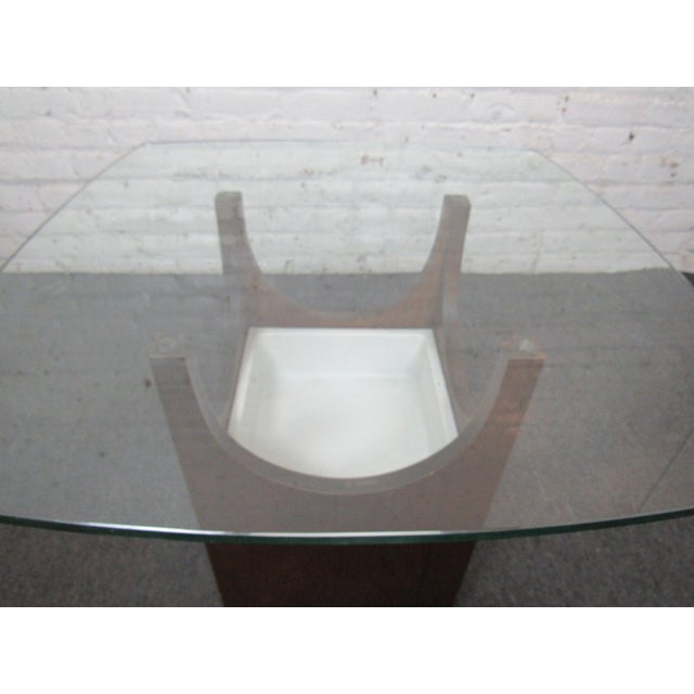 Mid 20th Century Pair of Glass Side Tables - 2 Pieces For Sale - Image 4 of 9