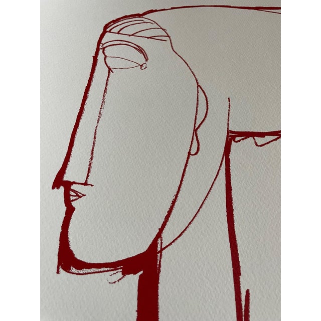 Paper After A. Modigliani, Tetes (Red), Print For Sale - Image 7 of 8