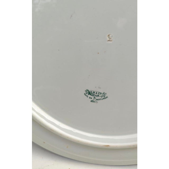 19th Century French Faience Hunting Dog Platter Creil & Montereau For Sale In Austin - Image 6 of 7