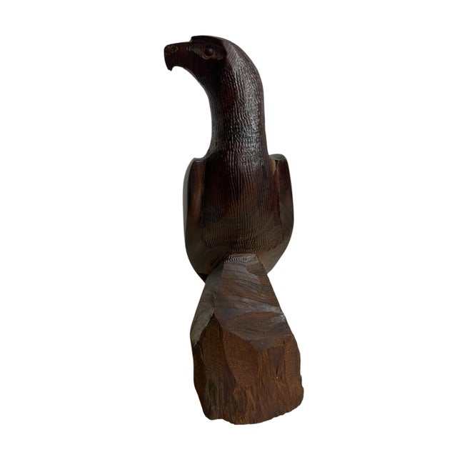 Vintage 1960’s Ironwood Hand Carved Eagle Bird Folk Art For Sale - Image 10 of 11
