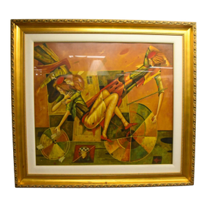 Late 20th Century Signed Surrealist Print Untitled Limited-Edition 37/300, Framed