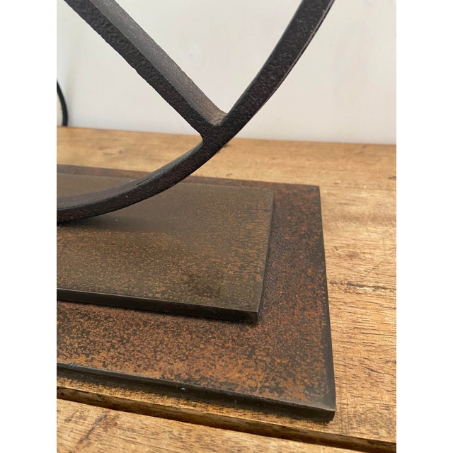 Black Restoration Hardware Iron Table Lamp For Sale - Image 8 of 11