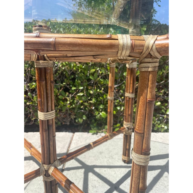 Late 20th Century Authentic McGuire Vintage Bamboo Dining Table For Sale In San Diego - Image 6 of 10